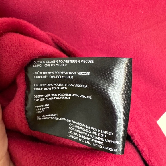 Brand New BERNARDO, Classy Women’s Coat, Fuchsia color, Size S - Picture 9 of 16